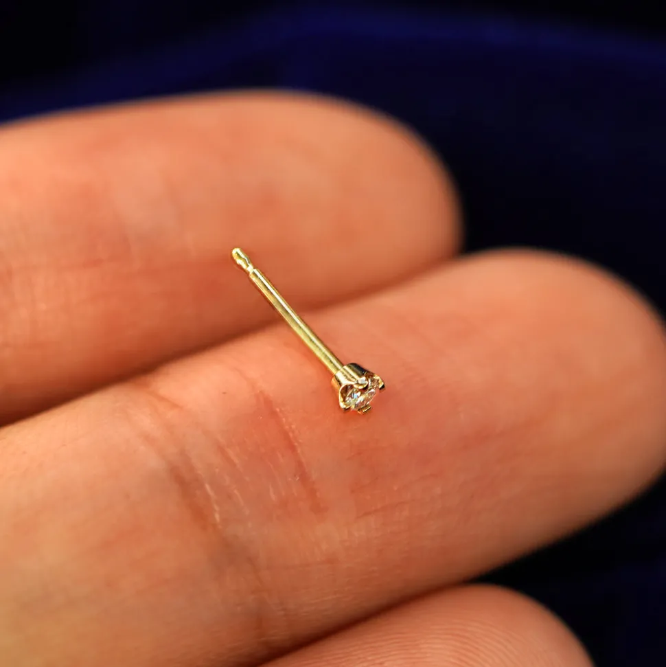 2mm Diamond Earring