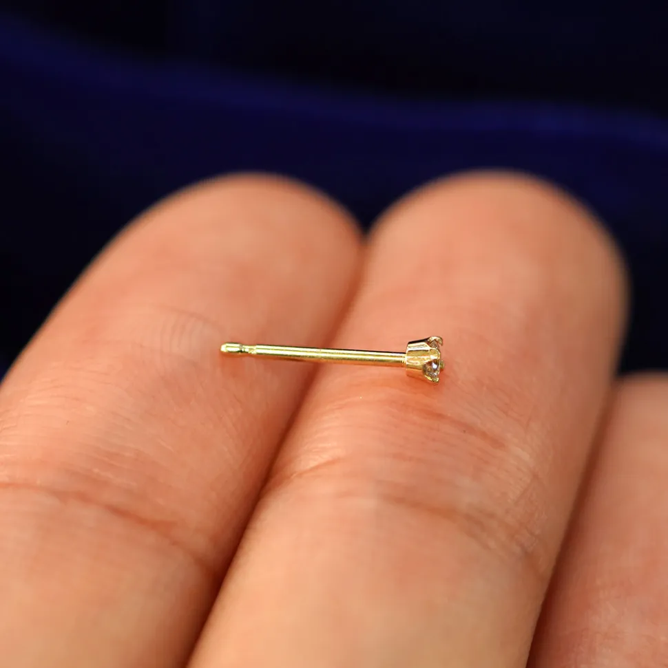 2mm Diamond Earring