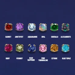 2mm Gemstone Flatback Piercing