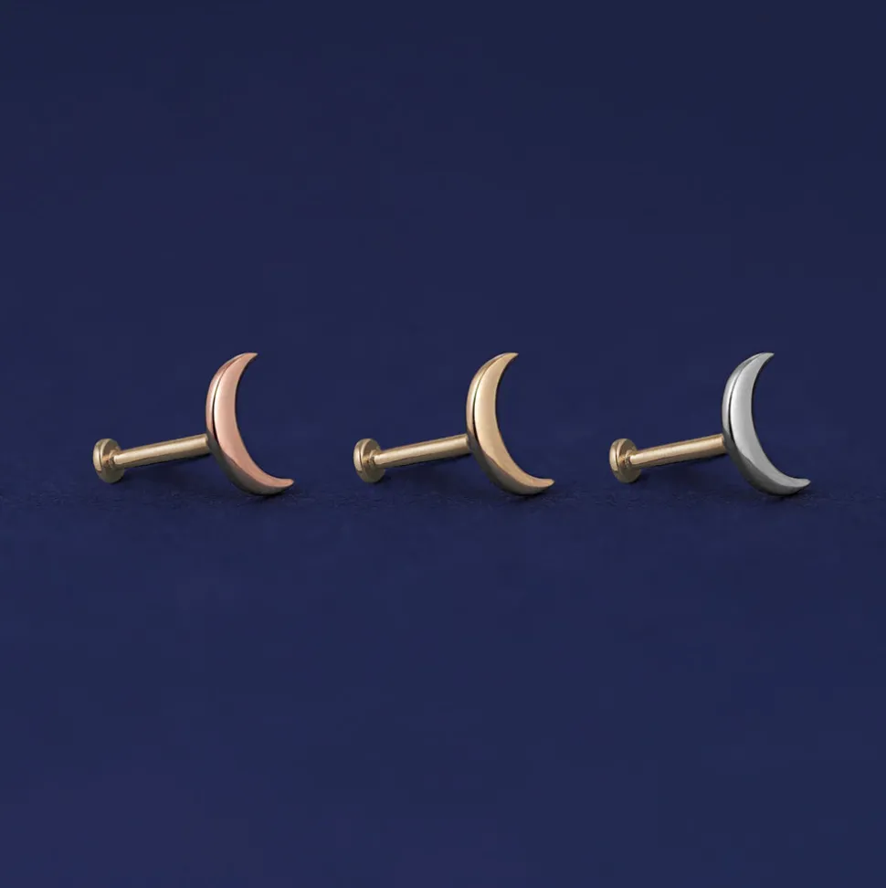 Moon Flatback Piercing