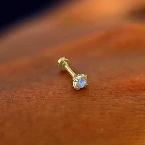 Moonstone Flatback Piercing