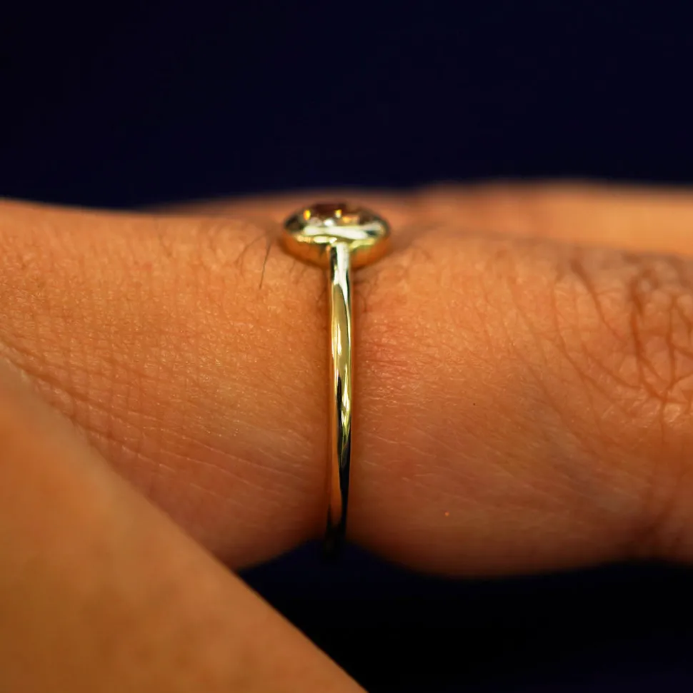 Oval Champagne Diamond Ring