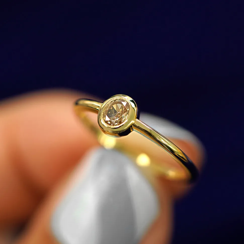 Oval Champagne Diamond Ring