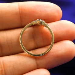 Pear Salt and Pepper Diamond Cluster Ring