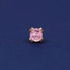 Pink Sapphire Flatback Piercing
