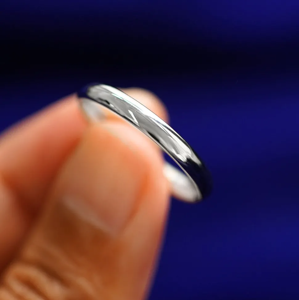 Platinum Curvy Mirror Band