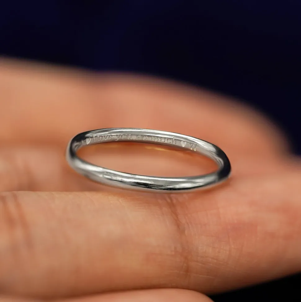 Platinum Curvy Mirror Band