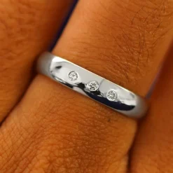 Platinum Curvy Mirror Band