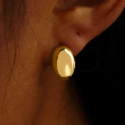 Puffy Oval Earring