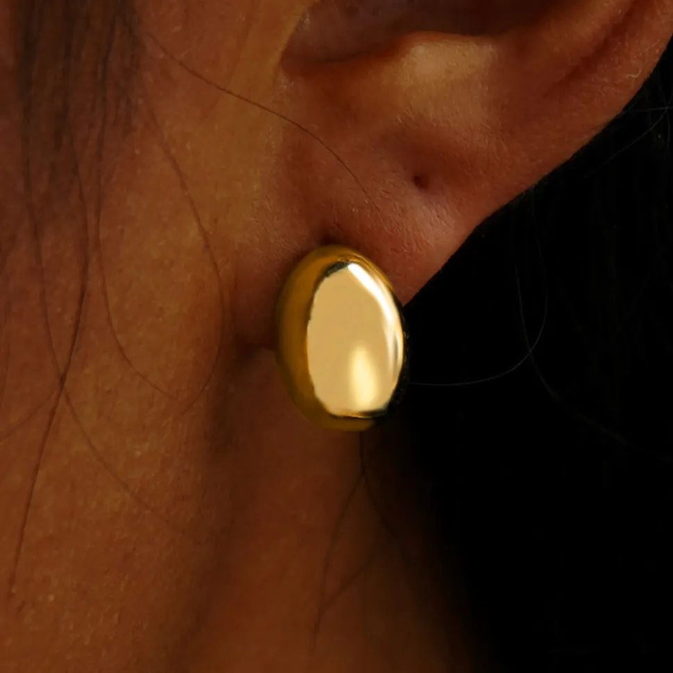 Puffy Oval Earring
