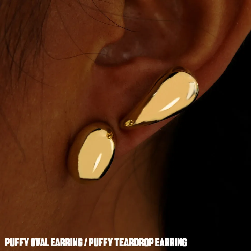 Puffy Oval Earring