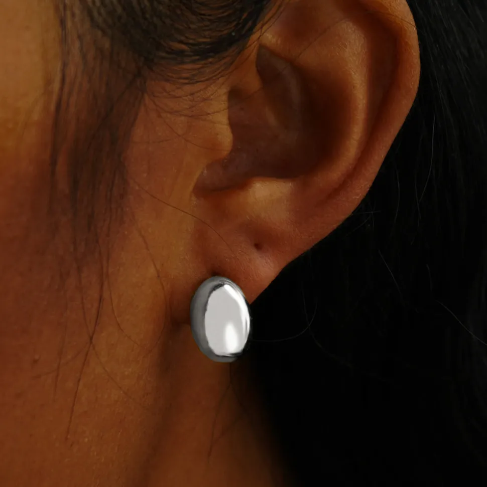 Puffy Oval Earring