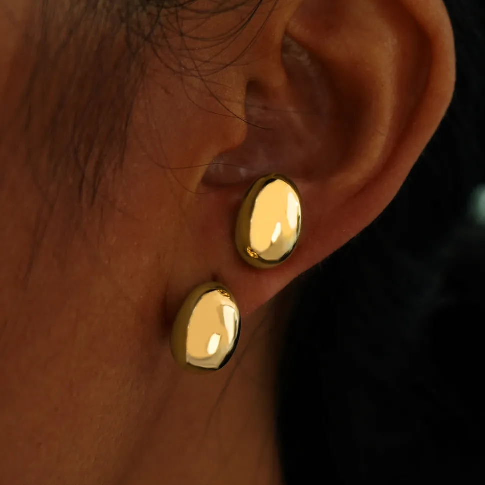 Puffy Oval Earring