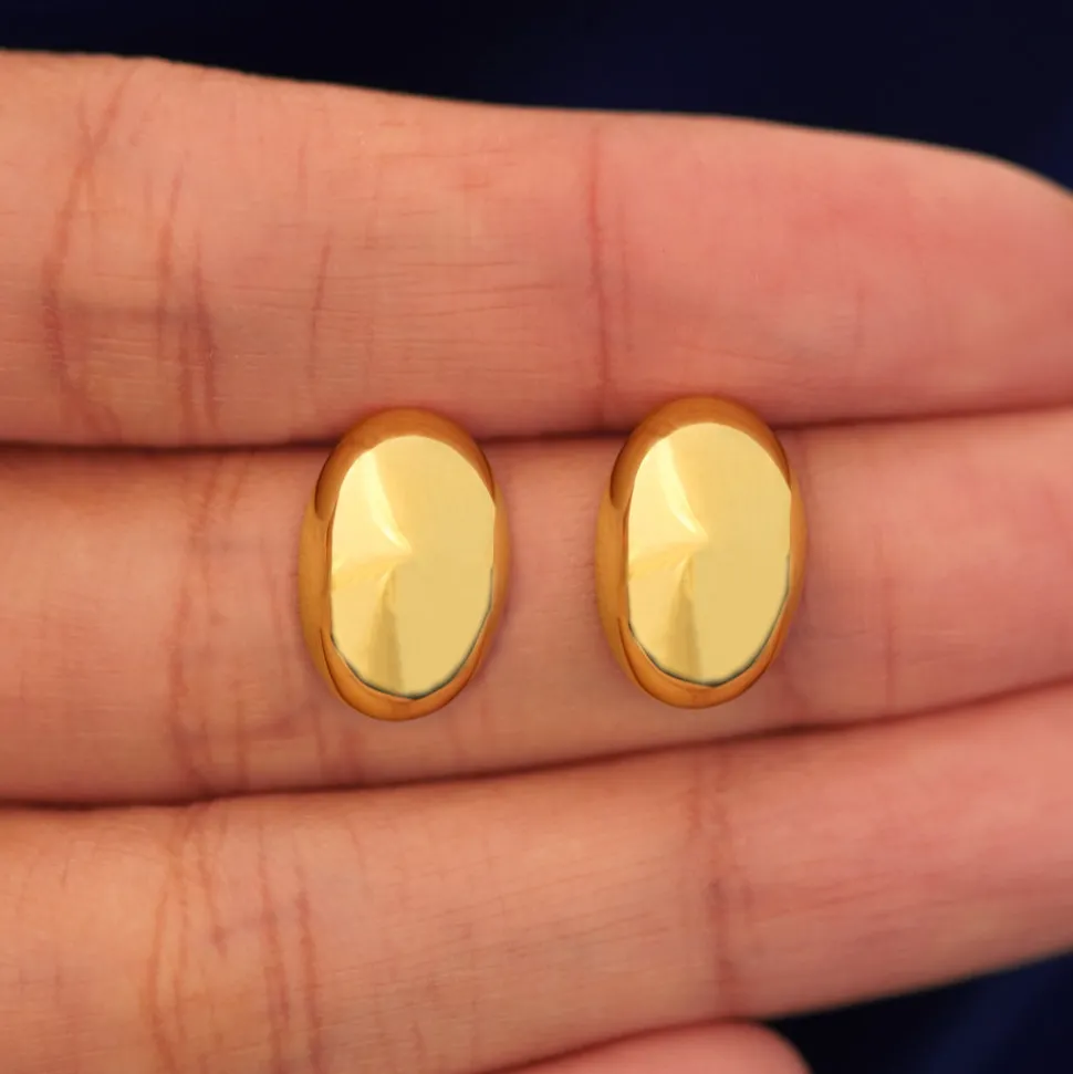 Puffy Oval Earring