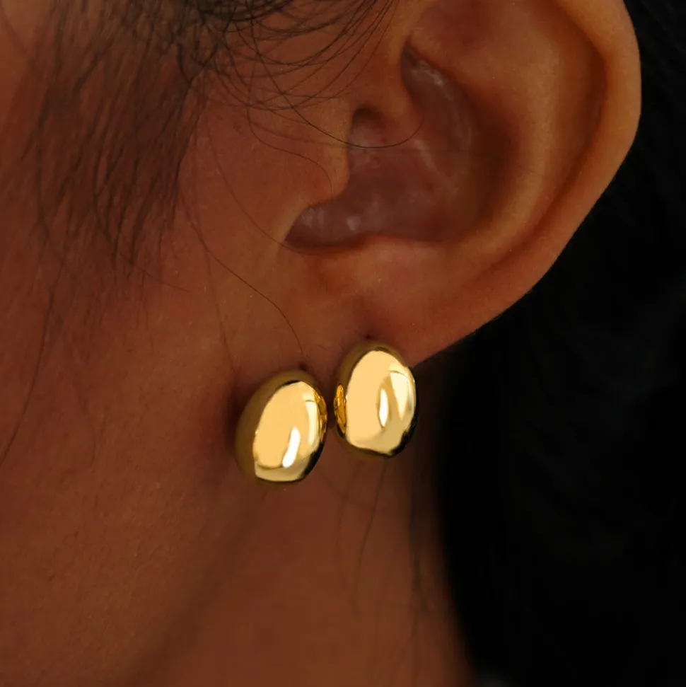 Puffy Oval Earring