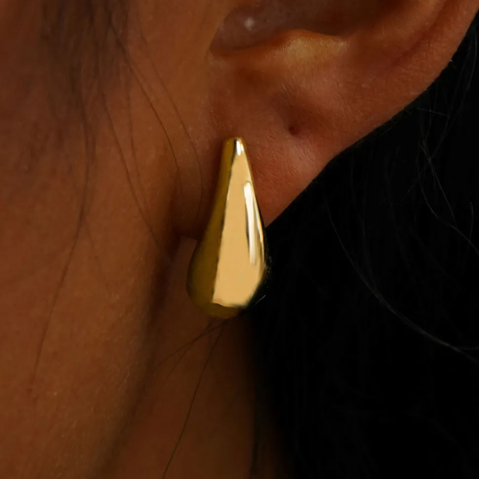 Puffy Teardrop Earring