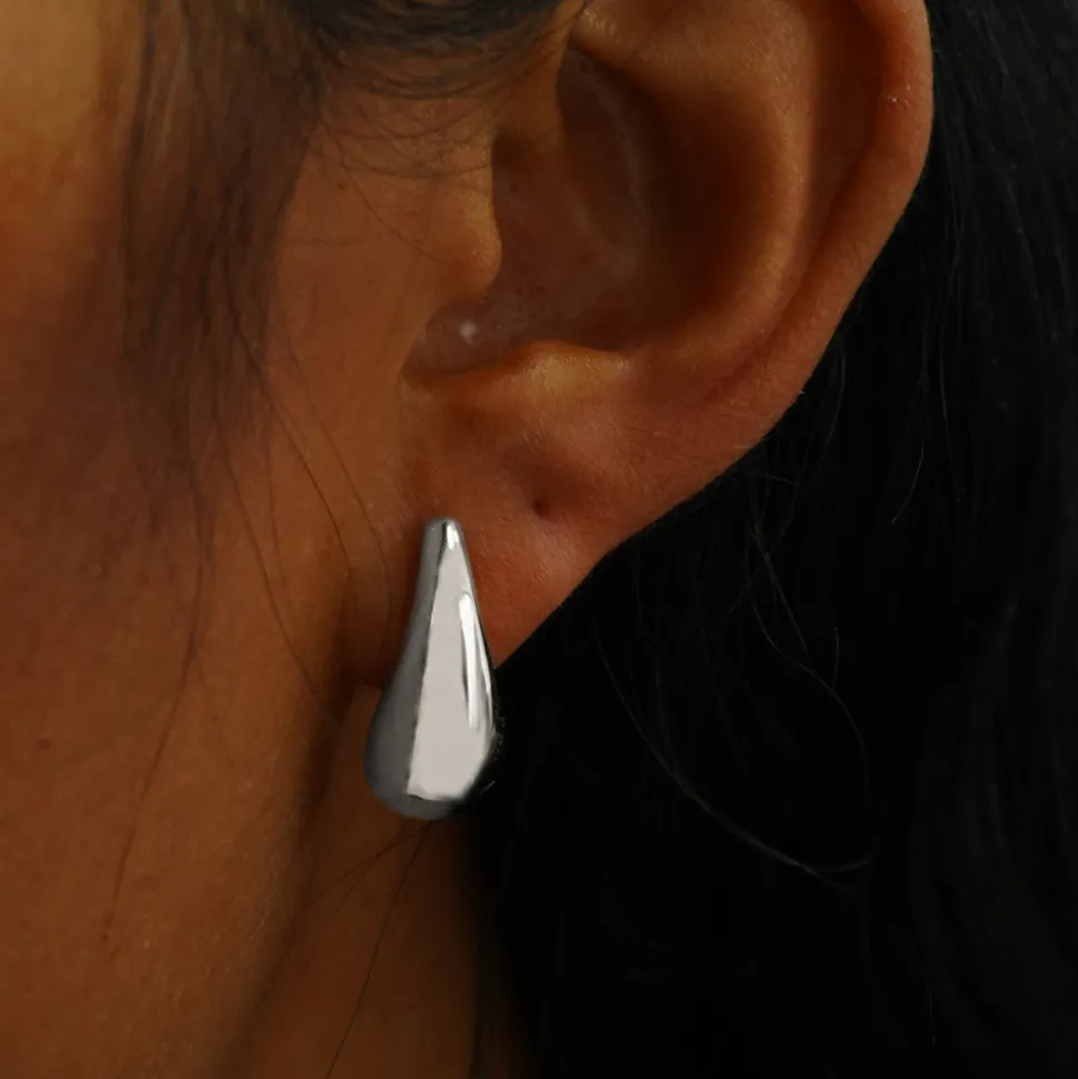 Puffy Teardrop Earring