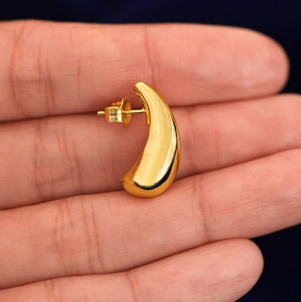 Puffy Teardrop Earring