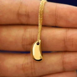 Puffy Teardrop Necklace