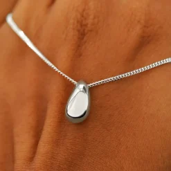 Puffy Teardrop Necklace