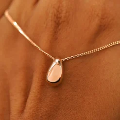 Puffy Teardrop Necklace