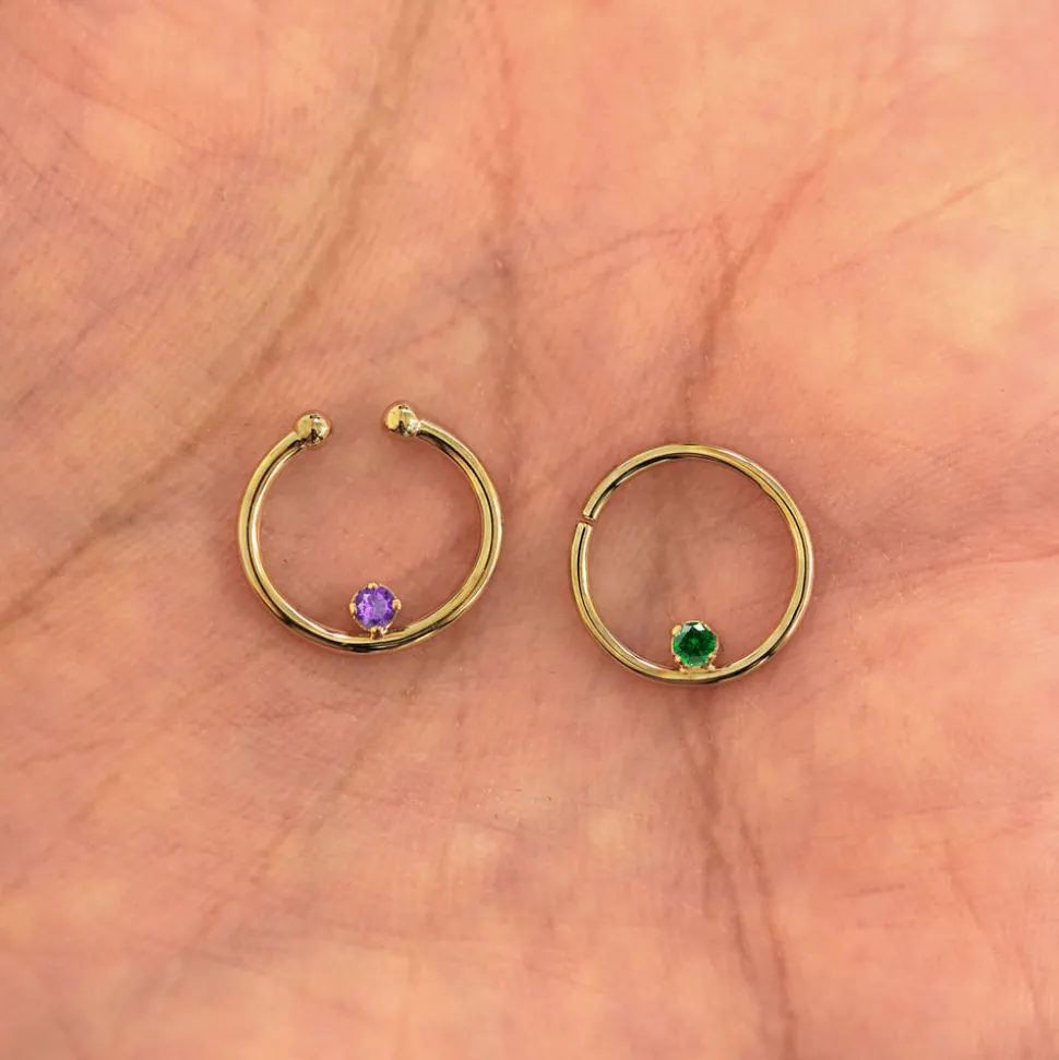 Raised Gemstone Septum