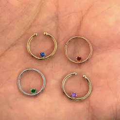 Raised Gemstone Septum