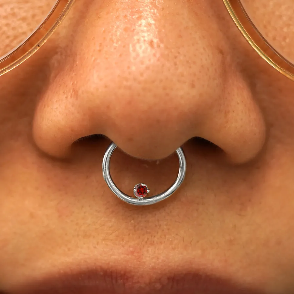 Raised Gemstone Septum