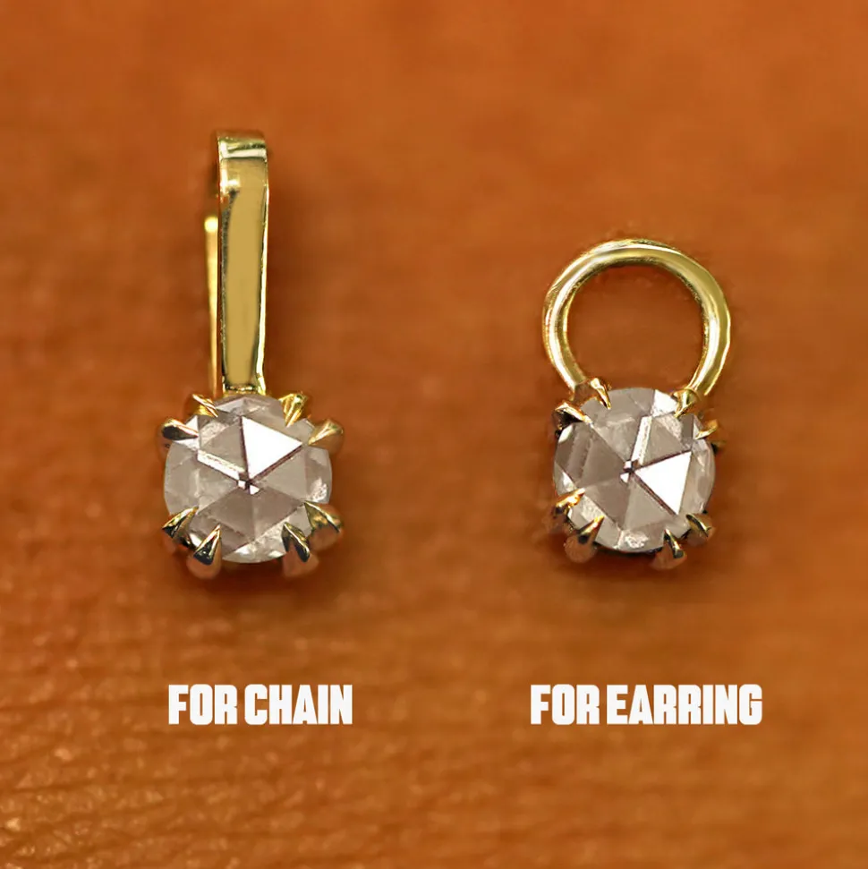 Rose Cut Diamond Charm