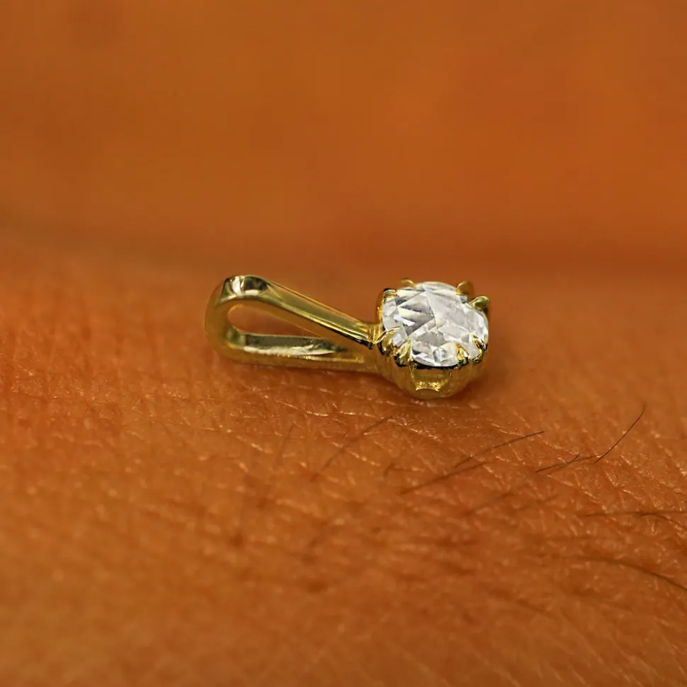 Rose Cut Diamond Charm