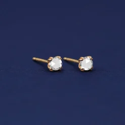 Rose Cut Diamond Earring