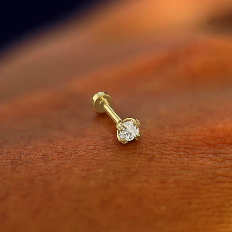 Rose Cut Diamond Flatback Piercing
