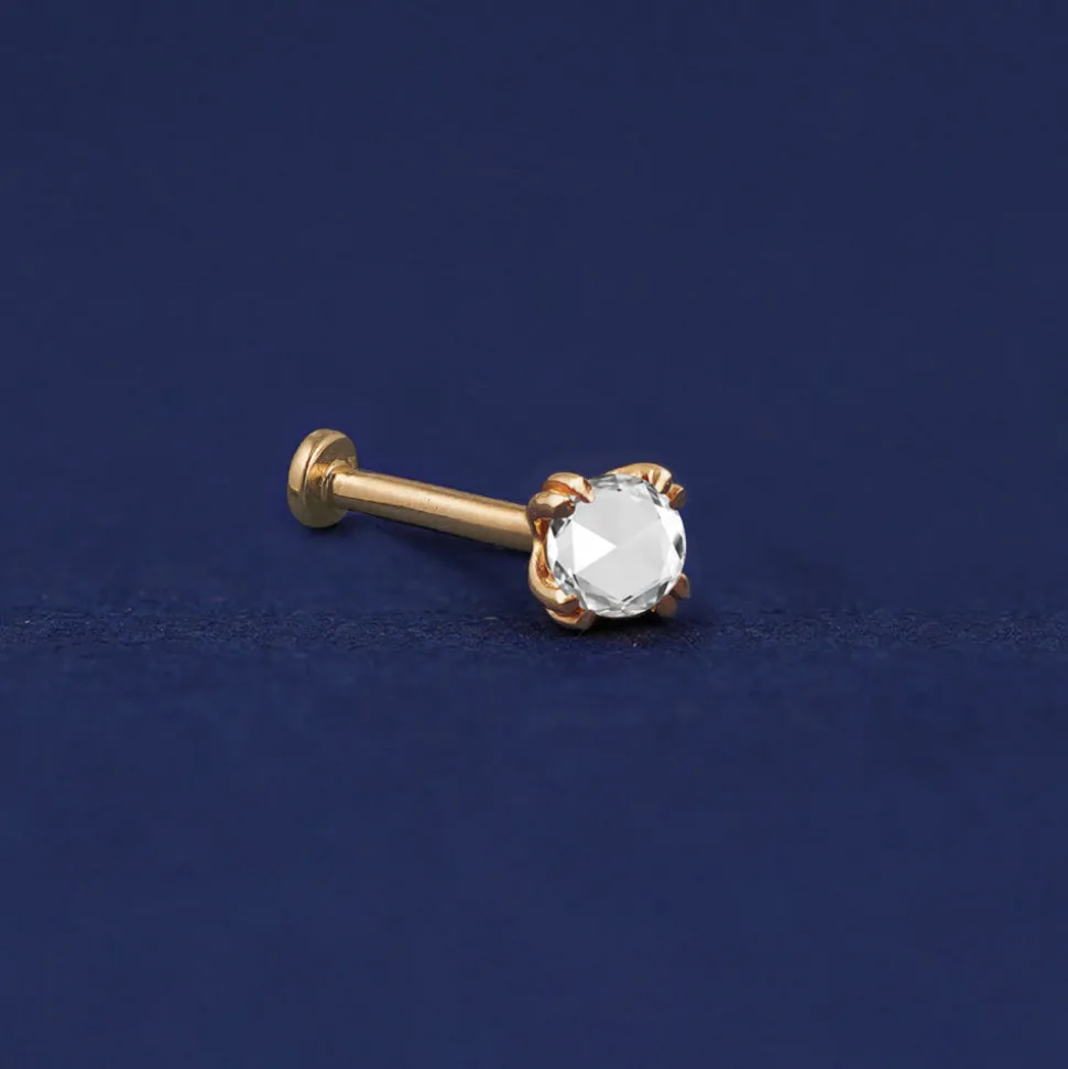 Rose Cut Diamond Flatback Piercing