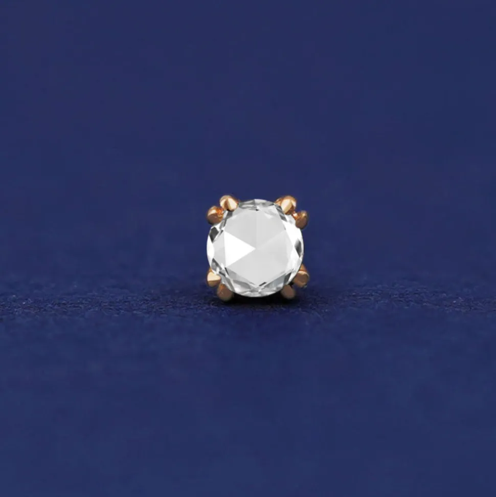 Rose Cut Diamond Flatback Piercing