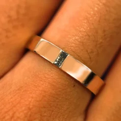 Salt and Pepper Baguette Diamond Band