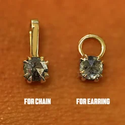 Salt and Pepper Diamond Charm