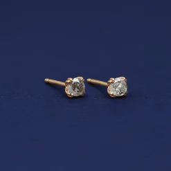 Salt and Pepper Diamond Earring