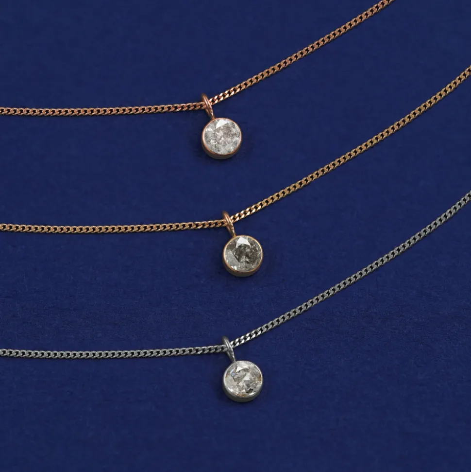 Salt and Pepper Diamond Necklace