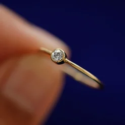 Salt and Pepper Diamond Ring