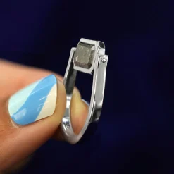 Salt and Pepper Diamond Spinner Ring