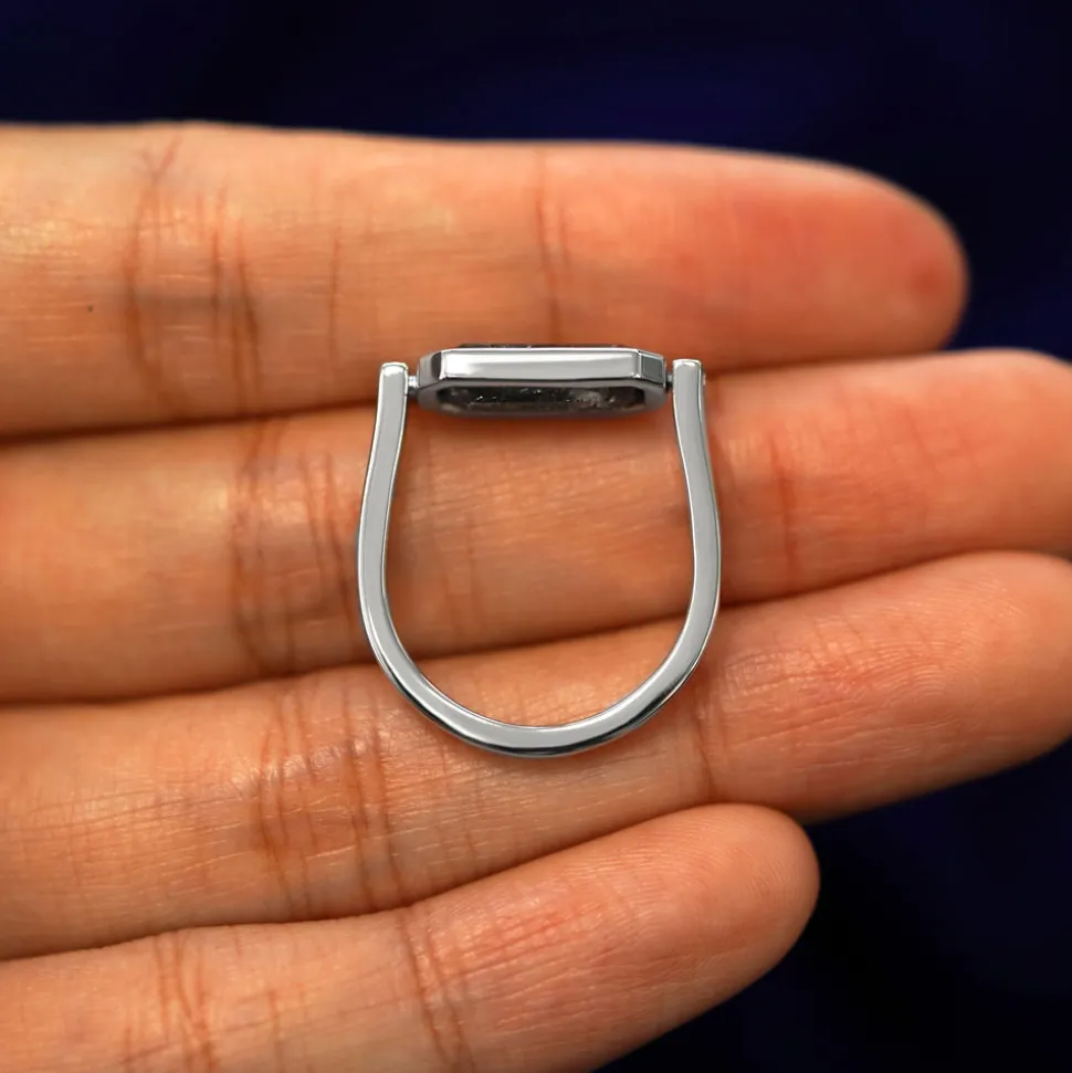 Salt and Pepper Diamond Spinner Ring
