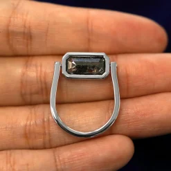 Salt and Pepper Diamond Spinner Ring