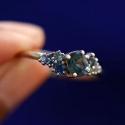 Sapphire Cluster Ring