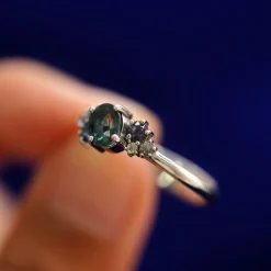 Sapphire Cluster Ring