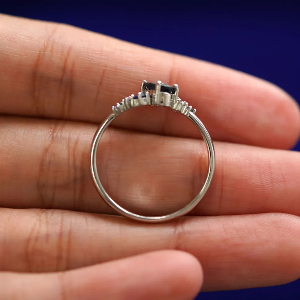 Sapphire Cluster Ring