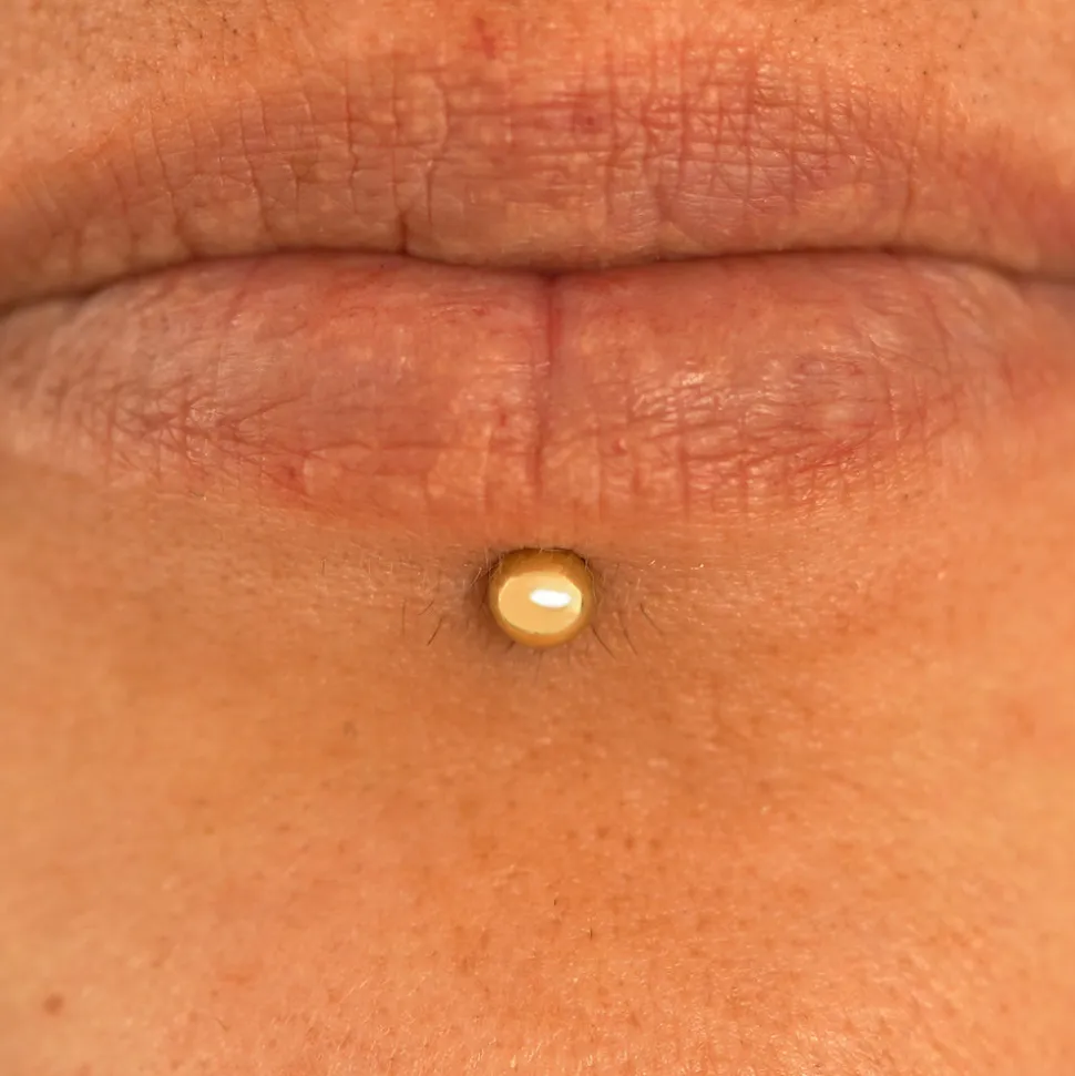 Small Curved Barbell Piercing