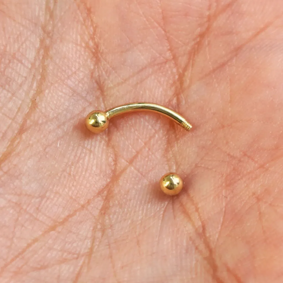 Small Curved Barbell Piercing