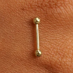 Small Straight Barbell Piercing