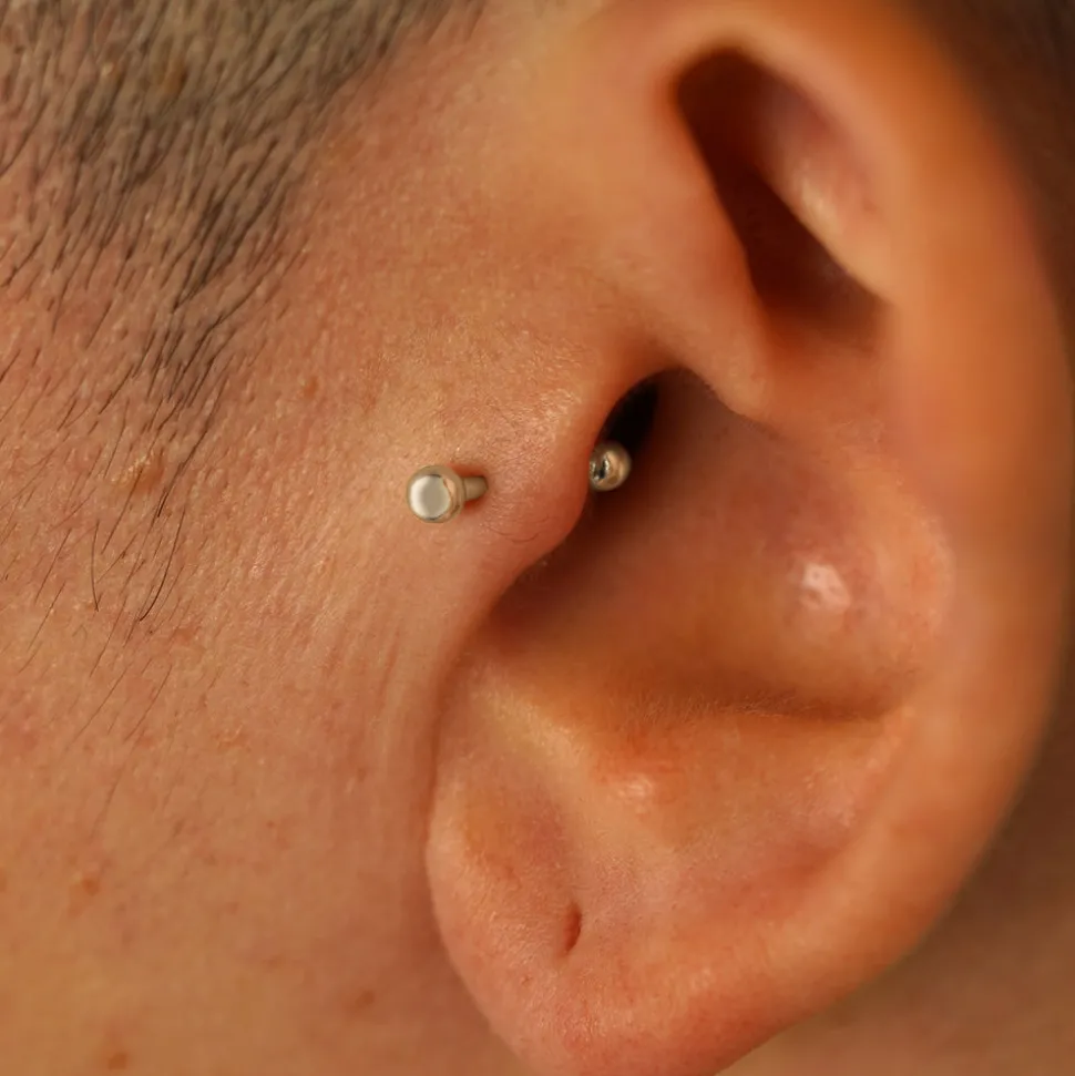 Small Straight Barbell Piercing