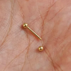 Small Straight Barbell Piercing